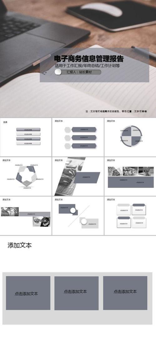 电子商务专业答辩ppt模板下载
